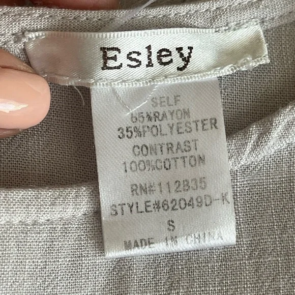 Esley Flare Sleeve Shirt Women's Size Small Lace Trim Cowgirl Western Bohemian - Picture 7 of 11